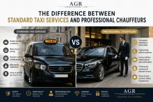 Read more about the article The Difference Between Standard Taxi Services and Professional Chauffeurs
